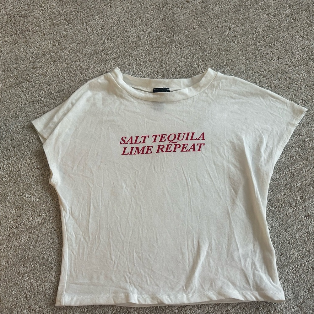 Windsor White Tee with Red Graphic